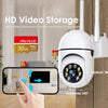 A white HD video storage device is mounted on a wooden surface, demonstrating vertical and horizontal viewing angles.