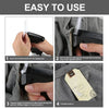 Step-by-step guide showing how to use a professional apparel tagging gun kit for inserting tags into fabric.