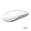 A white ultra-thin rechargeable wireless Bluetooth mouse with a gray accent.