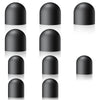 A set of six black precision capacitive stylus pens shown from different angles.