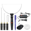 A set of 3 electric foam cutting tools including a device, a power adapter, and a cutting blade.