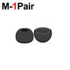 Une paire de embouts en silicone noirs de remplacement pour AirPods Pro.