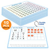 A set of ten frames for practicing addition and subtraction using numbers 1 through 120.