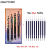 A set of 4 pens and 10 blue ink refills for a ZENNYTH STARSHIP pen set