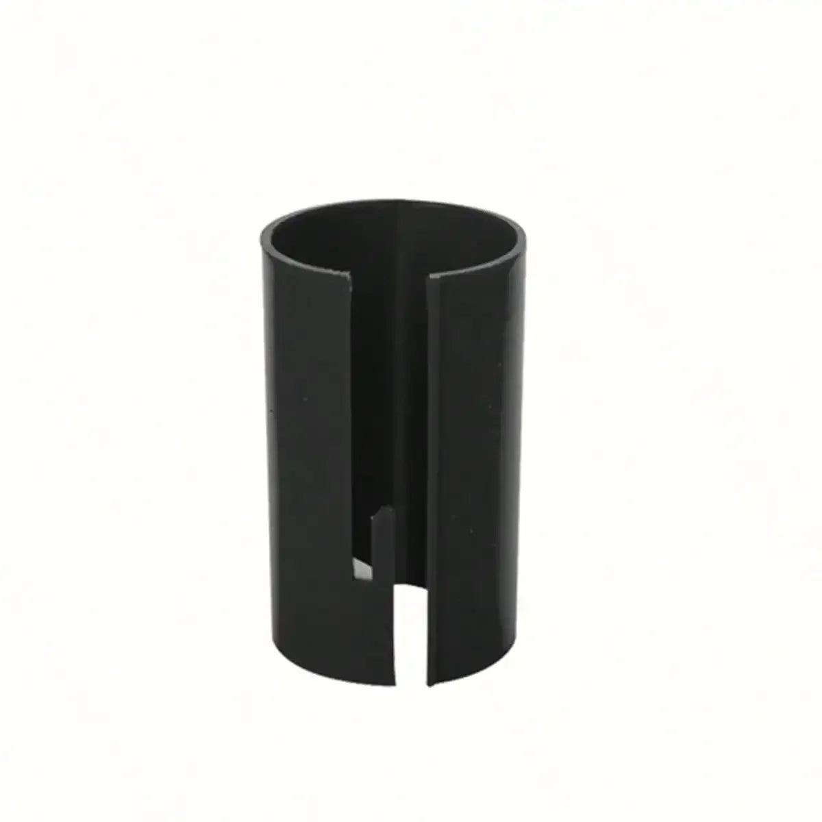 Black portable plastic wrapping paper cutter tool.