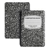 Housse magnétique noire protectrice pour cahier de composition avec titre