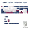 A set of 126 keys with Cherry profile keycaps for mechanical keyboards, including various function and modifier keys.