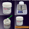 A package of GD370 Thermal Grease paste next to a digital scale showing the weight and a measuring ruler.