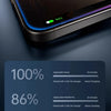 Close-up of a smartphone screen displaying battery percentage and charging information.
