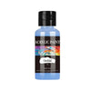 Dunkelblaue Flasche Acrylfarbe für DIY-Projekte mit Stoff und Leder.