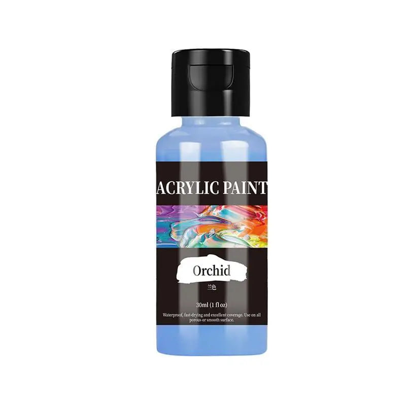Dunkelblaue Flasche Acrylfarbe für DIY-Projekte mit Stoff und Leder.