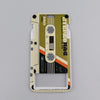 A vintage cassette tape lanyard with an E60 ID badge holder featuring olive green and beige colors.