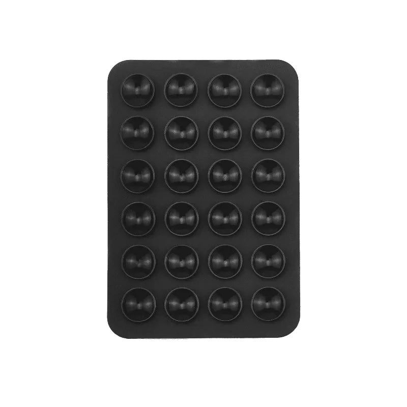 A black silicone suction cup mount with 24 circular cups for phone and tablet mounting.
