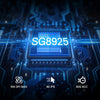 A close-up of a blue circuit board with the text SG8925 displayed on a glowing screen.