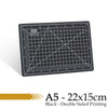 Black A5 double-sided printing cutting mat with grid guides and measurement markings