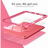 A pink clear TPU shockproof case for an iPad, showing the device protected through the day.