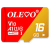 Red and yellow memory card with markings V10 A1W and 16 GB capacity