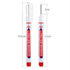 A long, slender, white marking pen with a red cap and tip for precision marking.