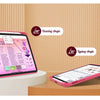 A pink premium hybrid case for an iPad 10th generation is displayed alongside a tablet and a phone.