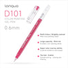 A Languo D101 color painting gel pen in pink, shown diagonally on a white background.