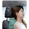A woman is shown in a car seat with a cooling fan blowing air onto her neck, demonstrating quiet operation.