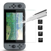 A gray smartphone with a clear screen protector being applied, showing features like 2.5D round edge and 9H hardness.