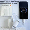 A white 45W HyperCharge Combo charger and cable are shown next to a black Poco X7 Pro phone displaying 66.09% battery charge.