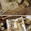 Sammlung von Vintage-Papierband und ausgeschnittenen Papierelementen zum Basteln.
