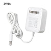 A white universal DC switching power adapter with a cord and plug.
