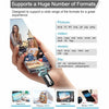 A hand holds a 4-in-1 USB 3.0 flash drive, demonstrating its compatibility with various file formats and media.