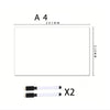 A4 size reusable magnetic dry erase board with dimensions 297mm by 210mm