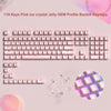 A collection of 118 pink ice crystal jelly OEM profile backlit mechanical keycaps for keyboards.