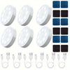 A set of motion sensor LED night lights in various sizes and colors for cabinets and wardrobes, along with various electrical