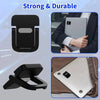 A black dual angle adjustable keyboard riser stand shown in various views and in use.