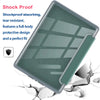 A clear protective case for a Kindle Paperwhite device shown against shattered glass.