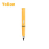 Un crayon de couleur jaune illimité montré verticalement.