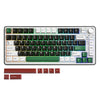 A black 82-key wireless mechanical keyboard with a gasket mount featuring various function and alphanumeric keys.