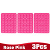 Three pink silicone suction cup phone holders in a grid pattern