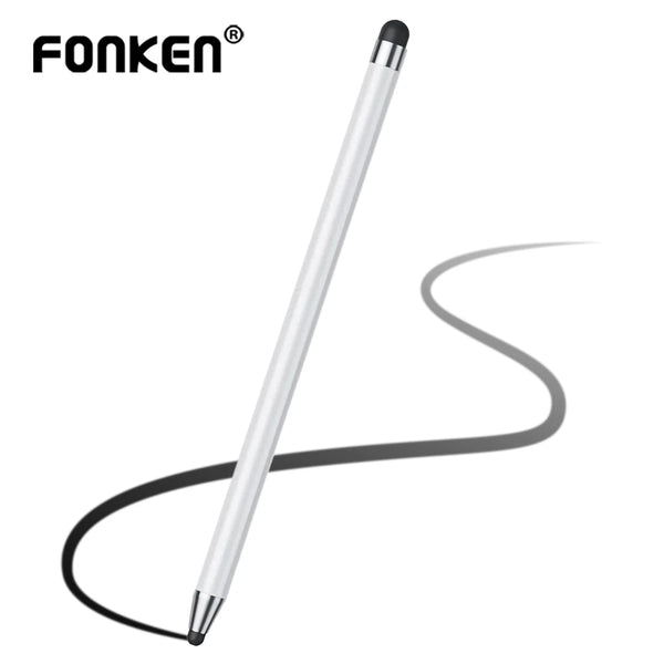 A white Fonken precision capacitive stylus pen shown diagonally against a white background.