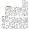 Abstract line art desk mat featuring various contour patterns for gaming and office use