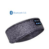 A dark gray sports and sleep headband with a blue Bluetooth 5.0 logo visible on the side.