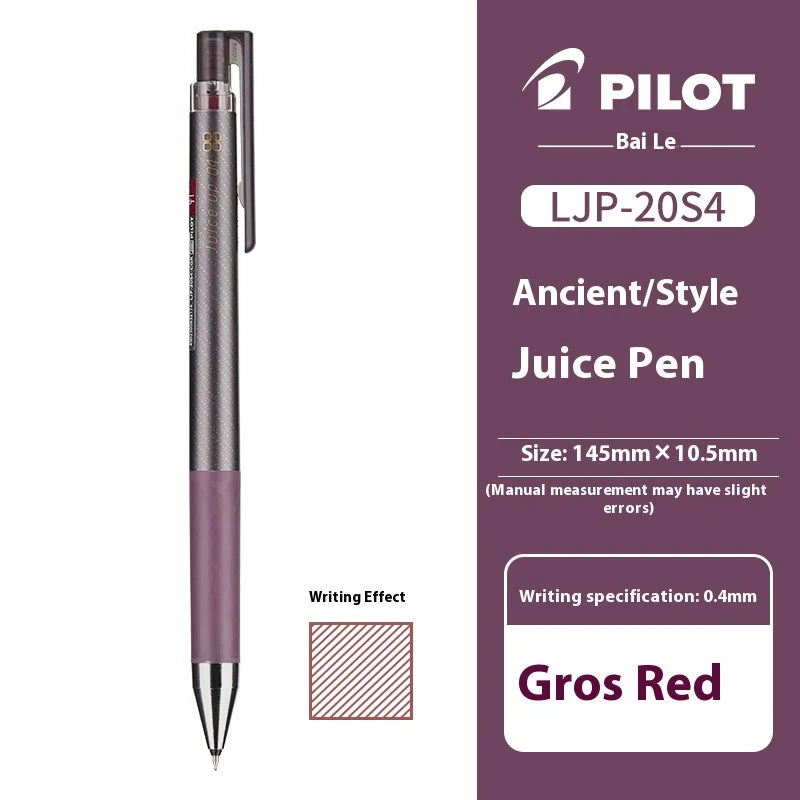 A purple Pilot LJP-20S4 juice pen with a silver cap and gold accents.