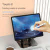 A hand is painting on a tablet screen, demonstrating smoother painting with a large chassis and anti-skid silicone.