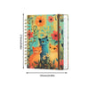 A5 spiral bound planner featuring a floral design with animal illustrations and monthly tabs.