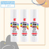 Three tubes of 21g Glue Stick craft glue in various colors and packaging.