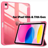 Pink clear TPU shockproof case for iPad 10th and 11th generation tablet.