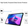 A high quality tempered glass screen protector is shown being applied to a tablet screen, highlighting features like ultathin