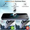 A close-up view of an aviation grade hardness glass screen protector being applied to a smartphone.