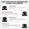 Four versions of silicone thumb grips for gamepads including Convex, Mushroom Head, Elevated, and Anti-slip designs
