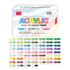 Box of 120 dual tip acrylic markers for art and crafting